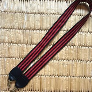 Clare V Red and Black Striped Bag Strap